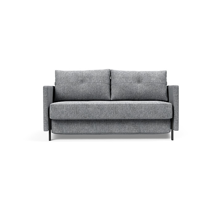 Cubed bäddsoffa med armstöd från Danska Innovation livining helt framifrån
