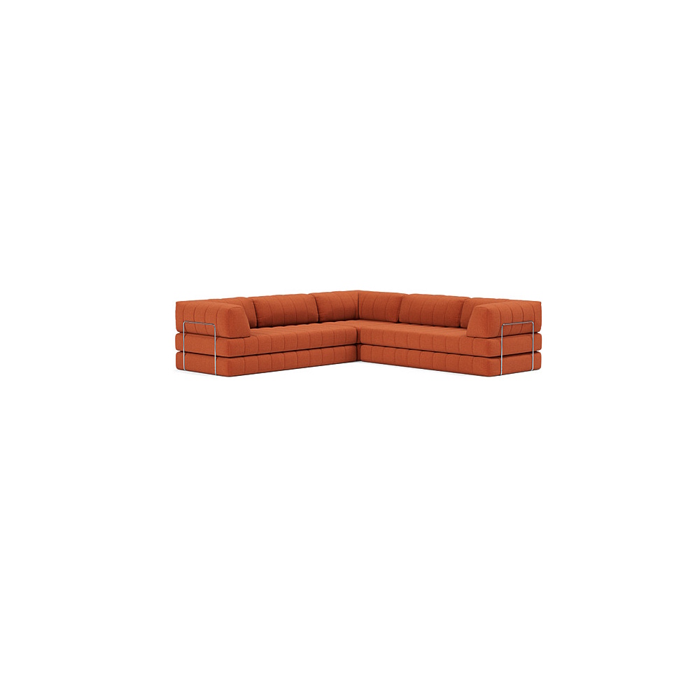 Cozy pad hörnbäddsoffa från Innovation living orange