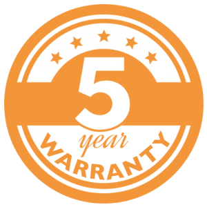 5 year warranty