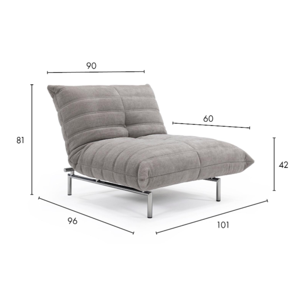 Mikunjo fåtölj från Innovation living mått