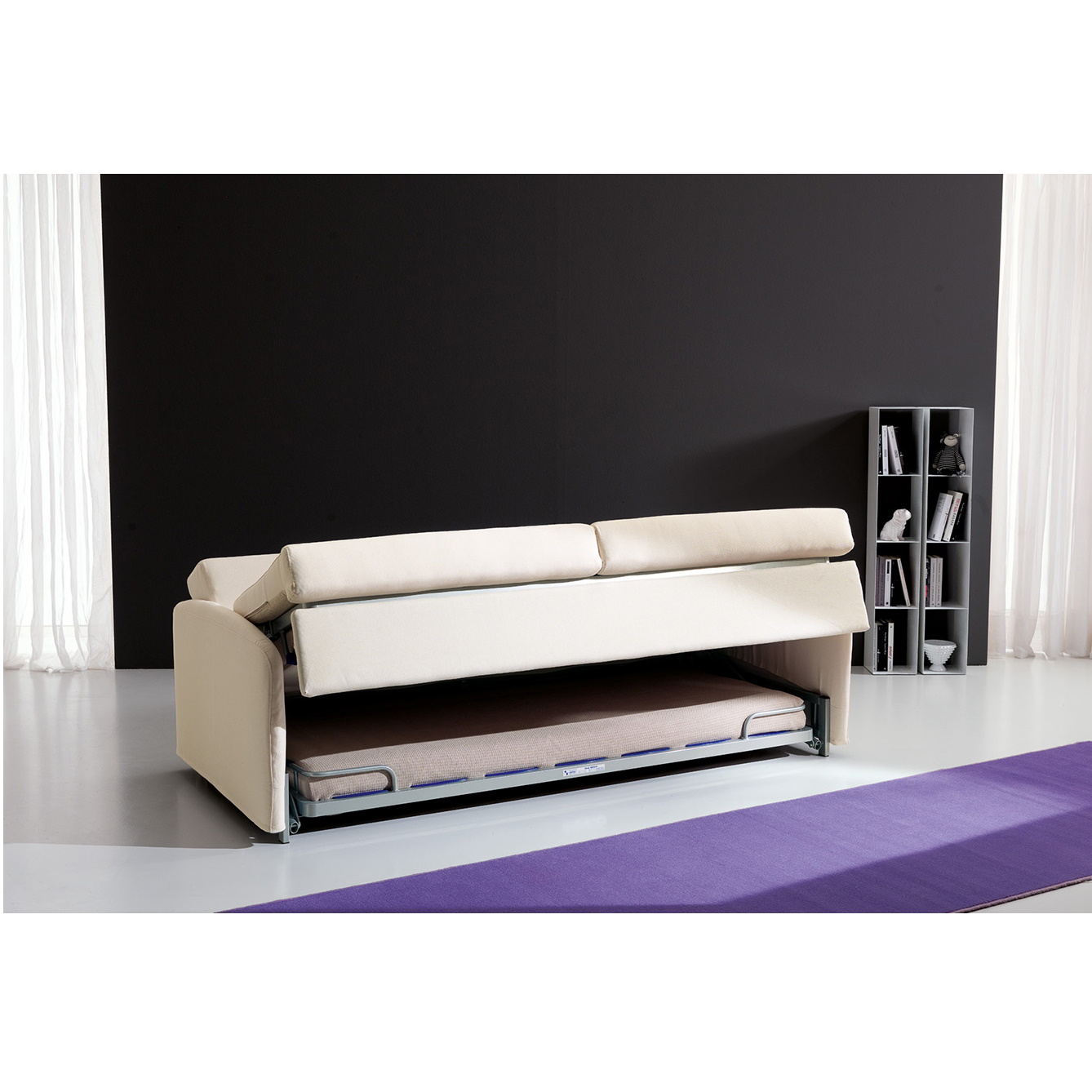 Purple convertible on sale sofa