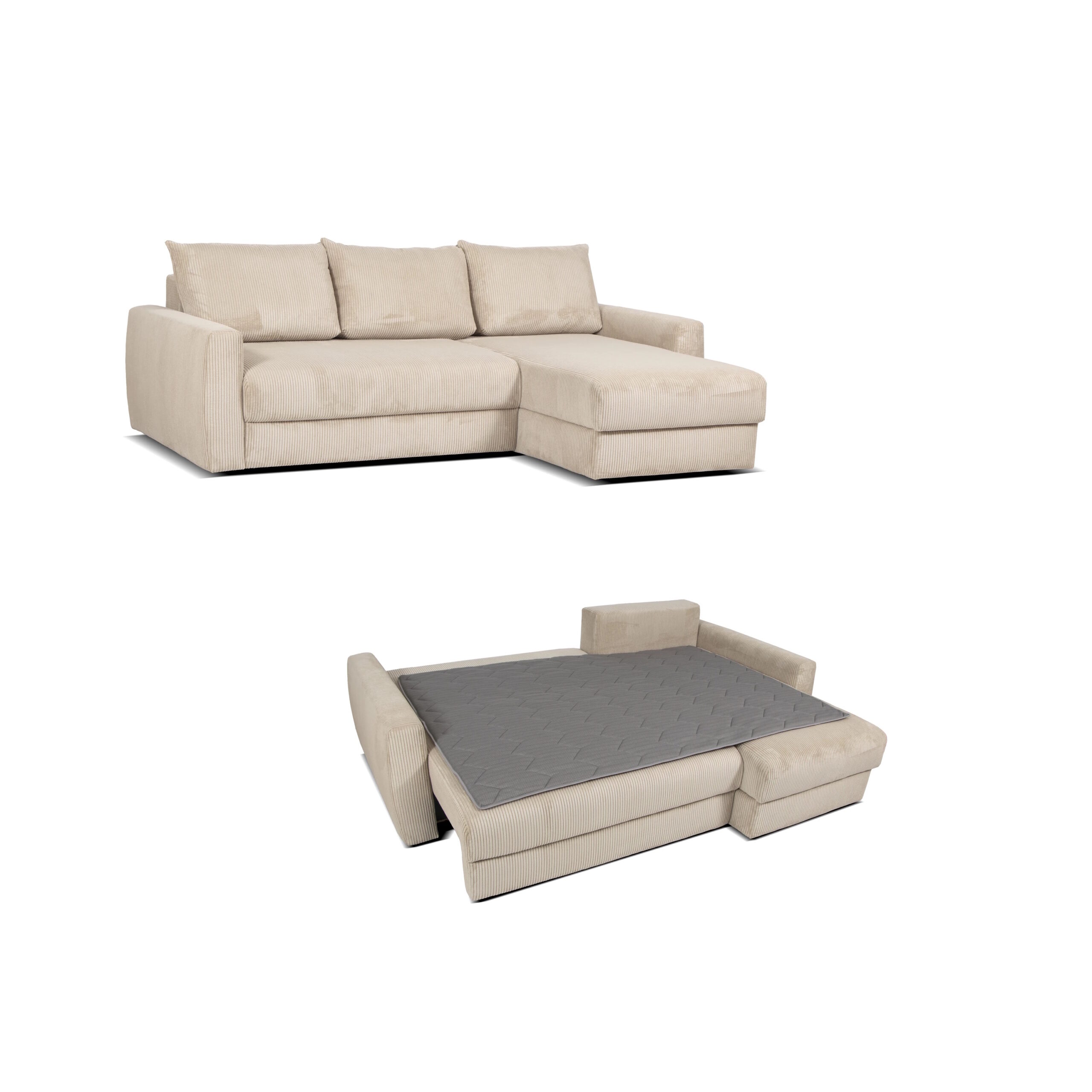 Gosa bäddsoffa med shäschlong och förvaring från Rave furniture första bilden