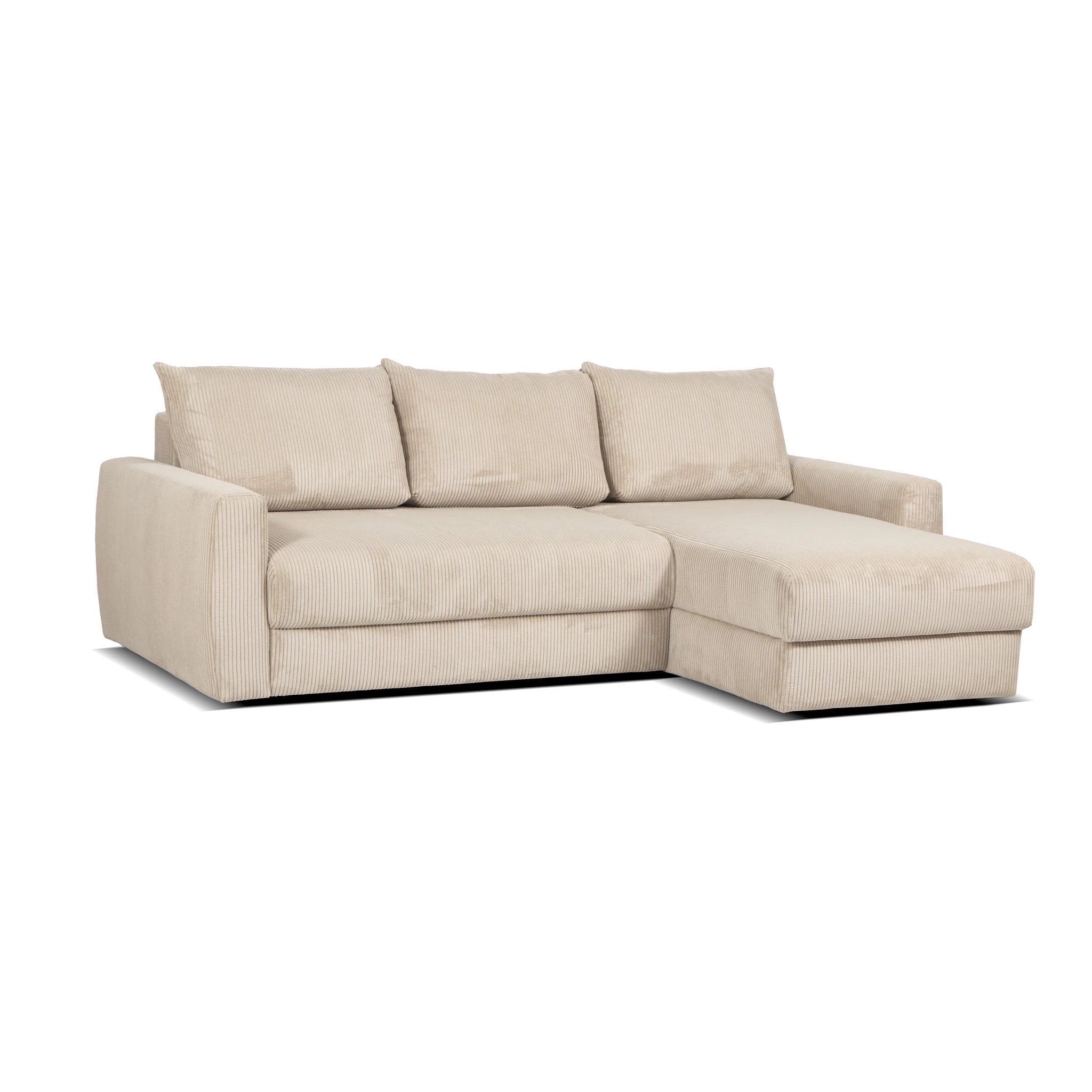 Gosa bäddsoffa med shäschlong och förvaring från Rave furniture framifrån
