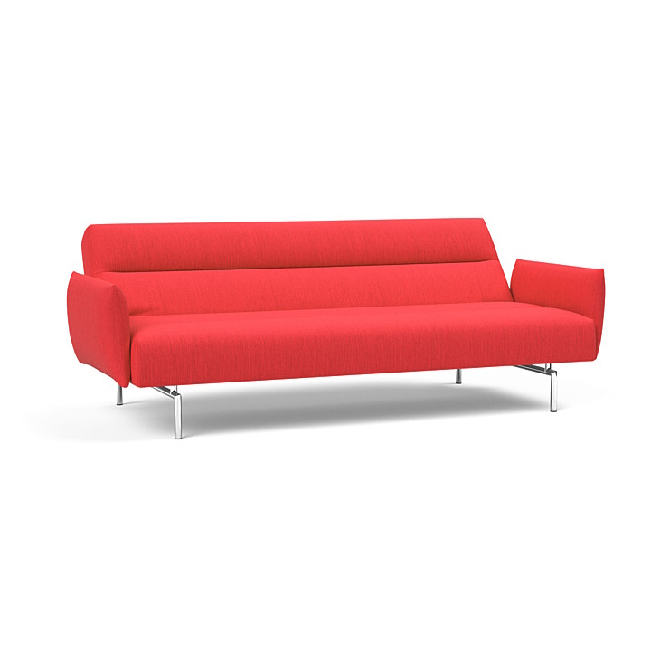 Jillis bäddsoffa från danska Innovation living med armstöd framifrån lite tillbakalutad
