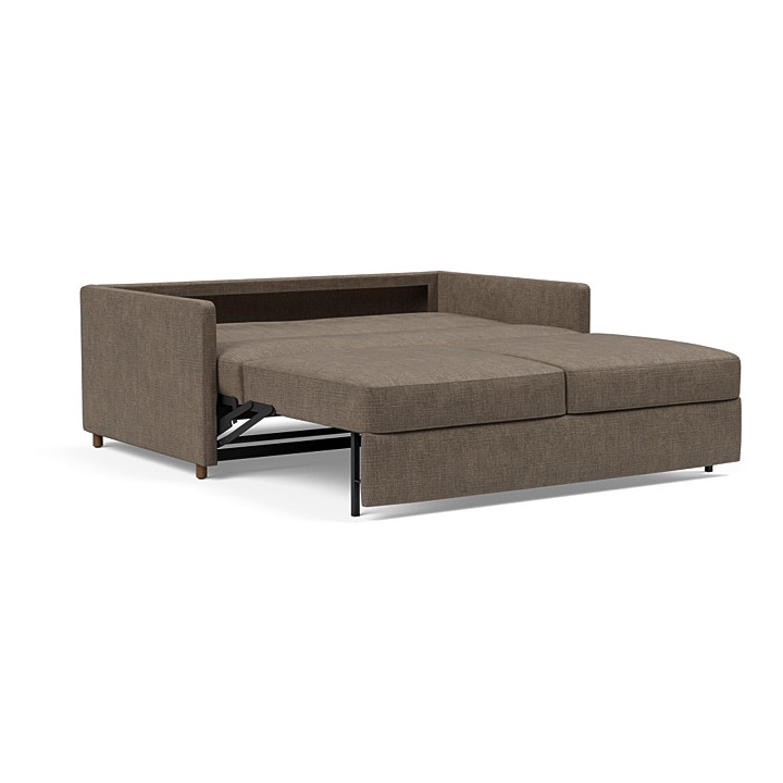 Neah 160 bäddsoffa med smala armstödutbäddad med kuddar från Innovation living.